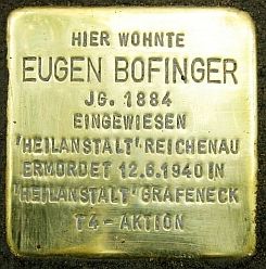 Stolperstein für Eugen Bofinger