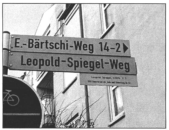 In Konstanz erinnert auch ein Weg an Leopold Spiegel
